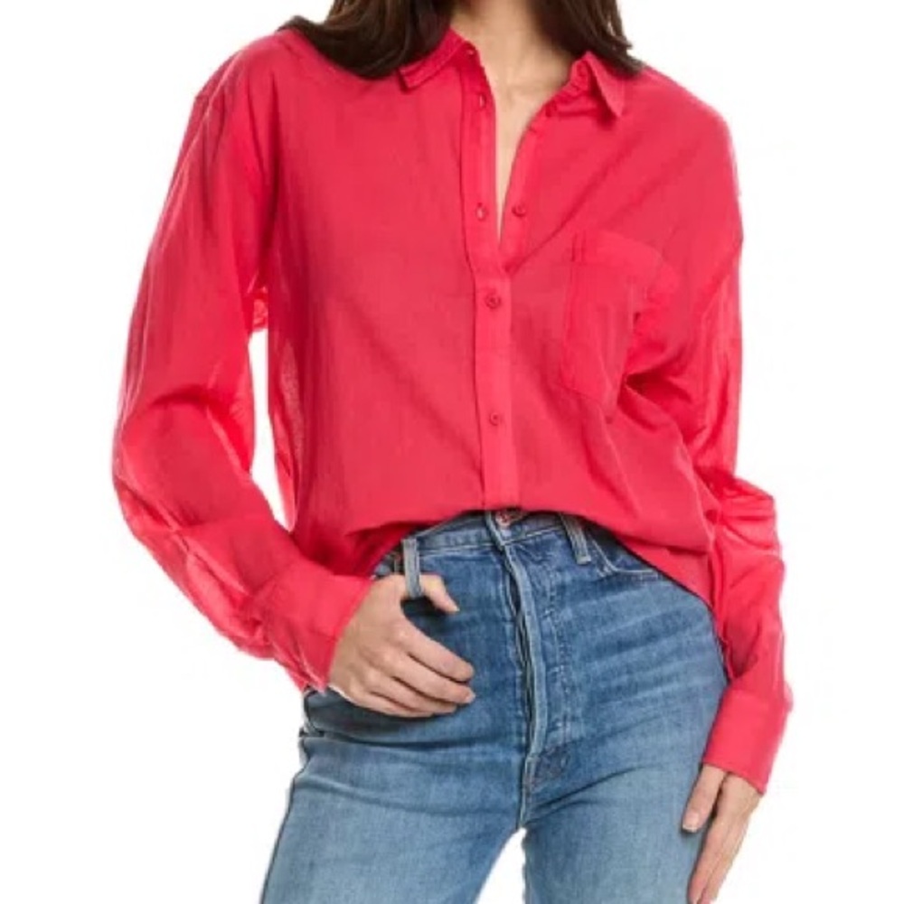 7 for All Mankind Oversized Button-Up Blouse